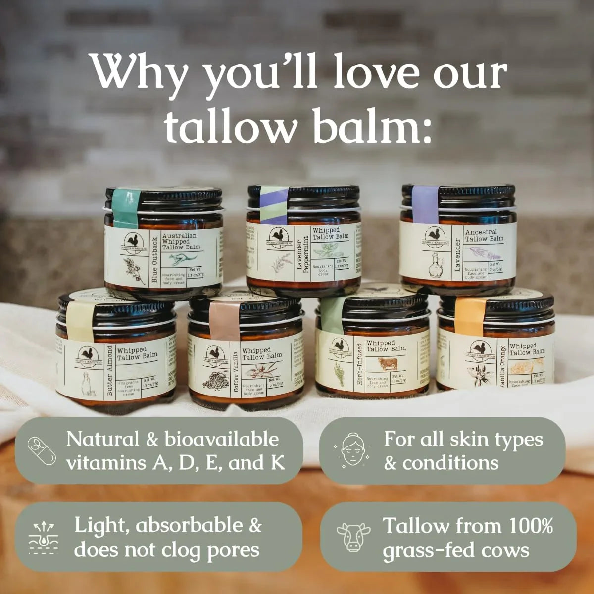Hearth and Homestead: Handmade Whipped Tallow Balm (Coffee Vanilla)