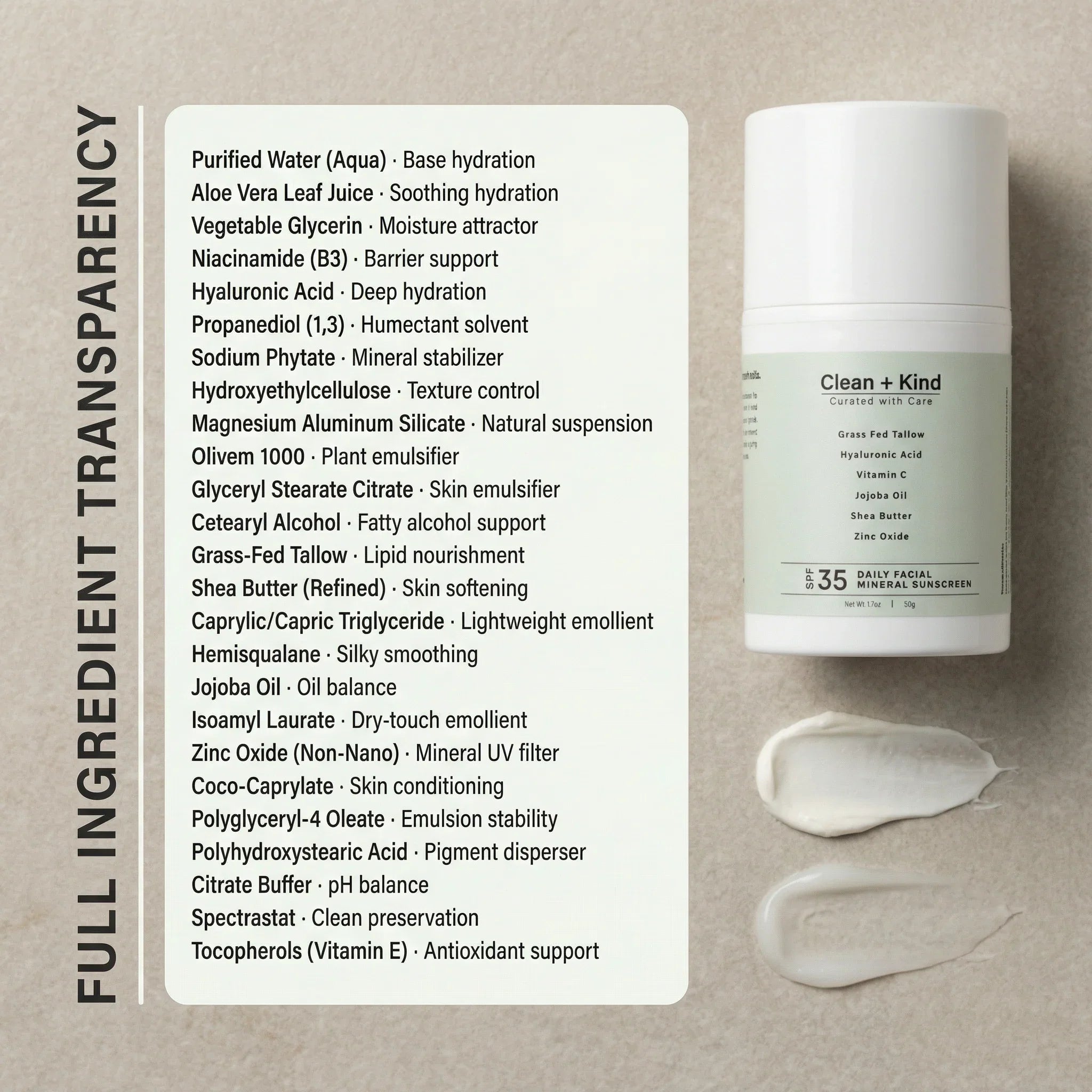 Clean + Kind Daily Moisturizing Sunscreen - SPF 35