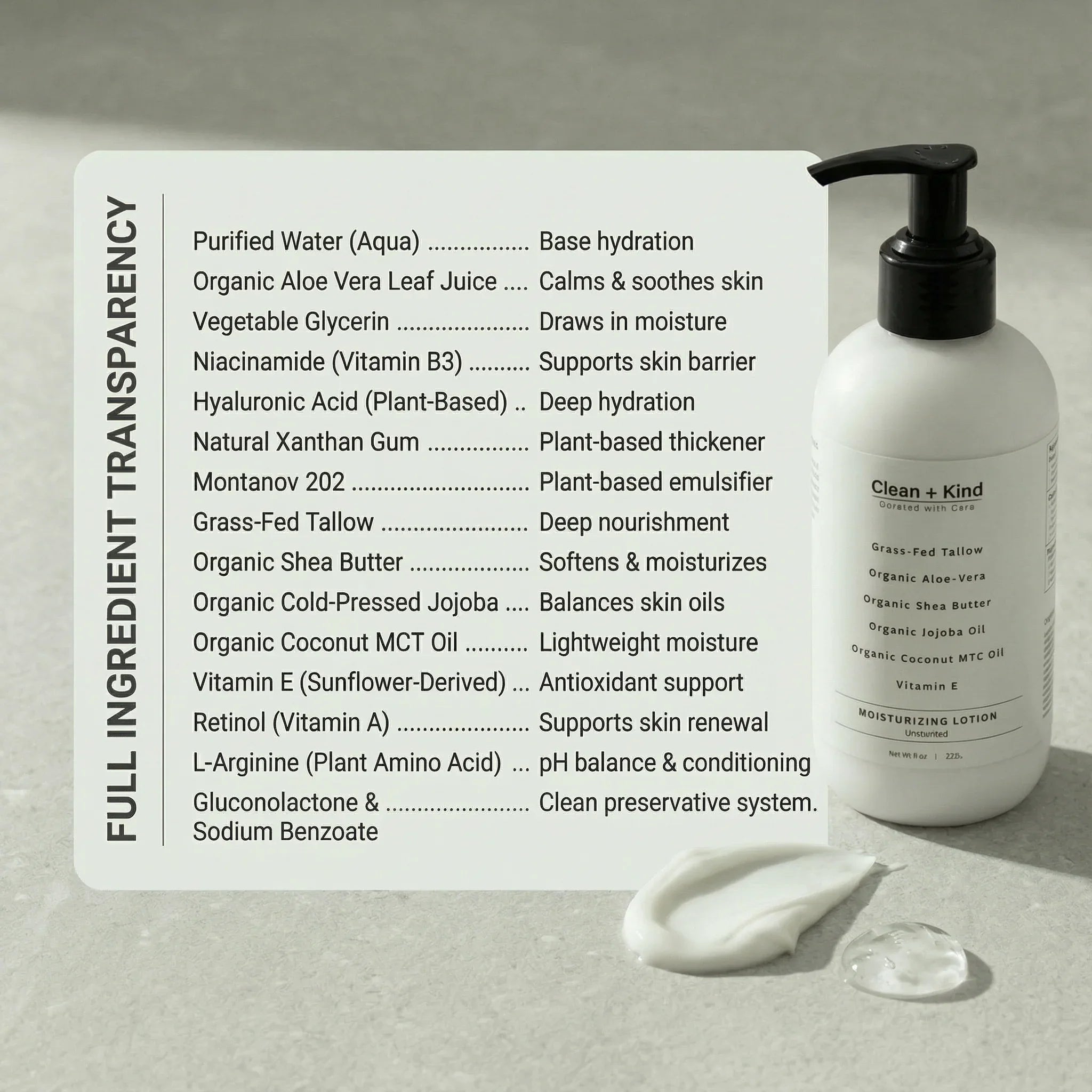 Clean + Kind Tallow Lotion