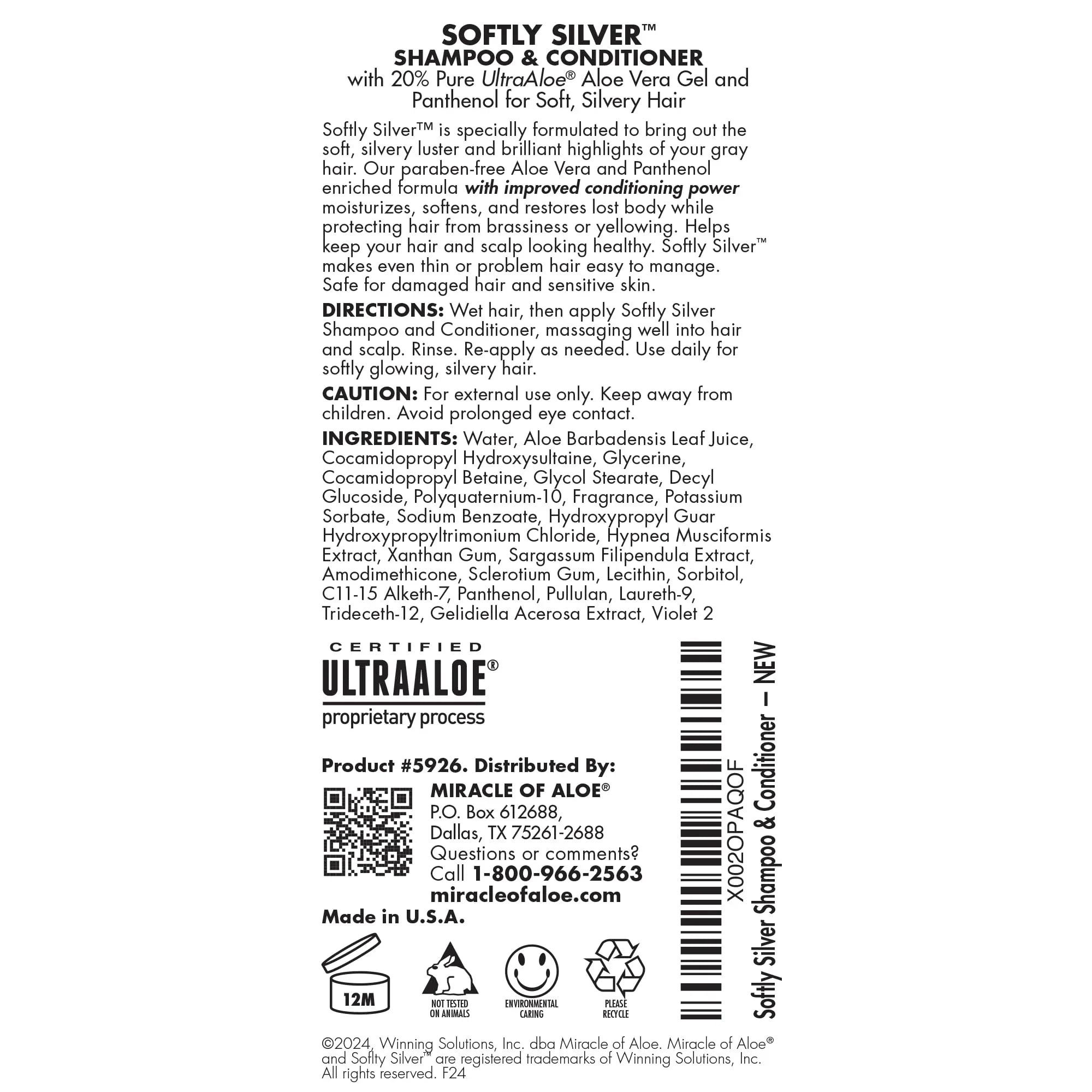 Miracle of Aloe Silver Shampoo