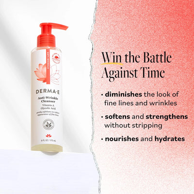 Derma E Anti-Wrinkle Cleanser – Anti-Aging Face Wash with Glycolic Acid and Vitamin A - Image 2