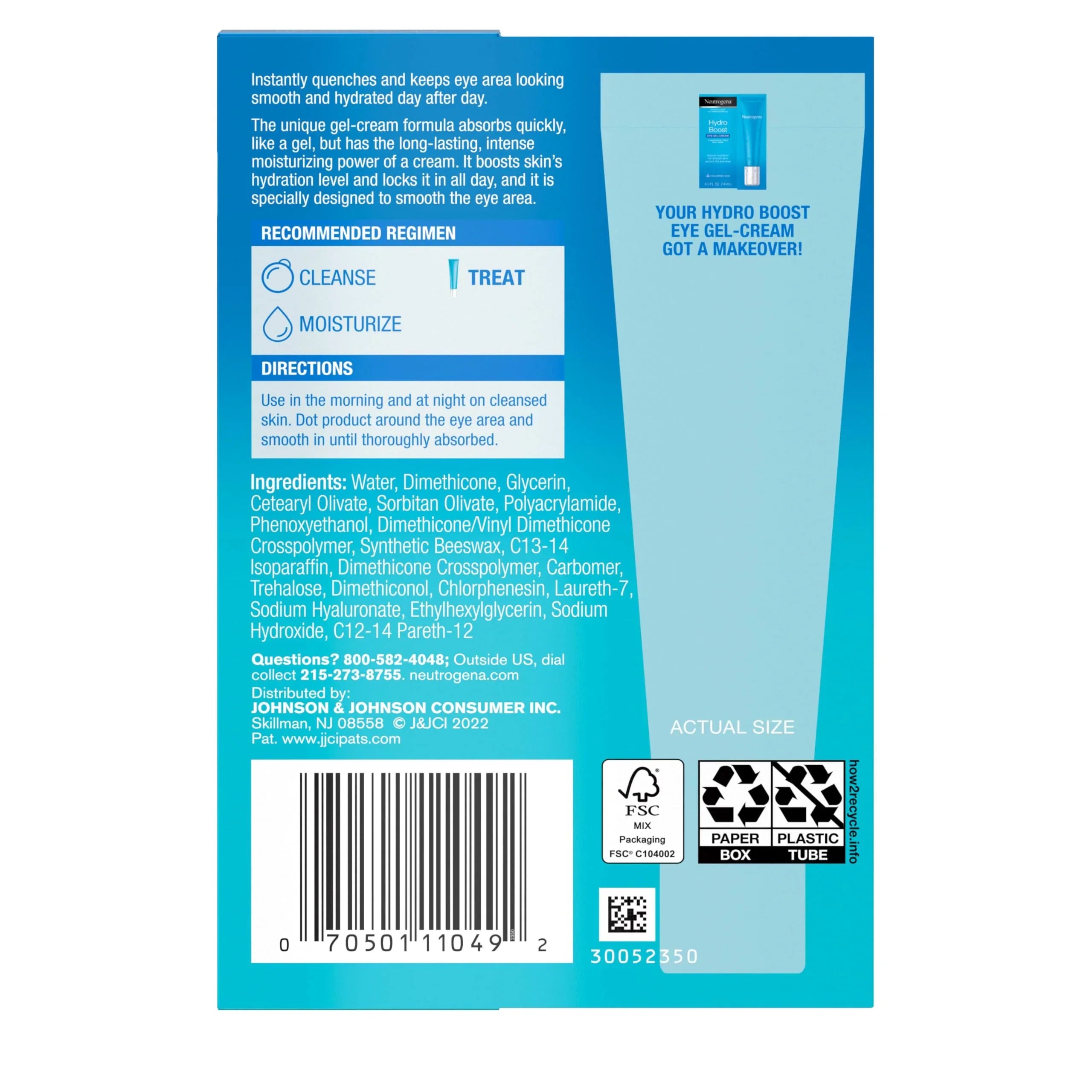 Neutrogena Hydro Boost Under Eye Cream, with Purified Hyaluronic Acid