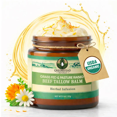 Greenstead Naturals Organic Beef Tallow for Skin with Jojoba Oil and Cocoa Butter – Unscented - Image 1