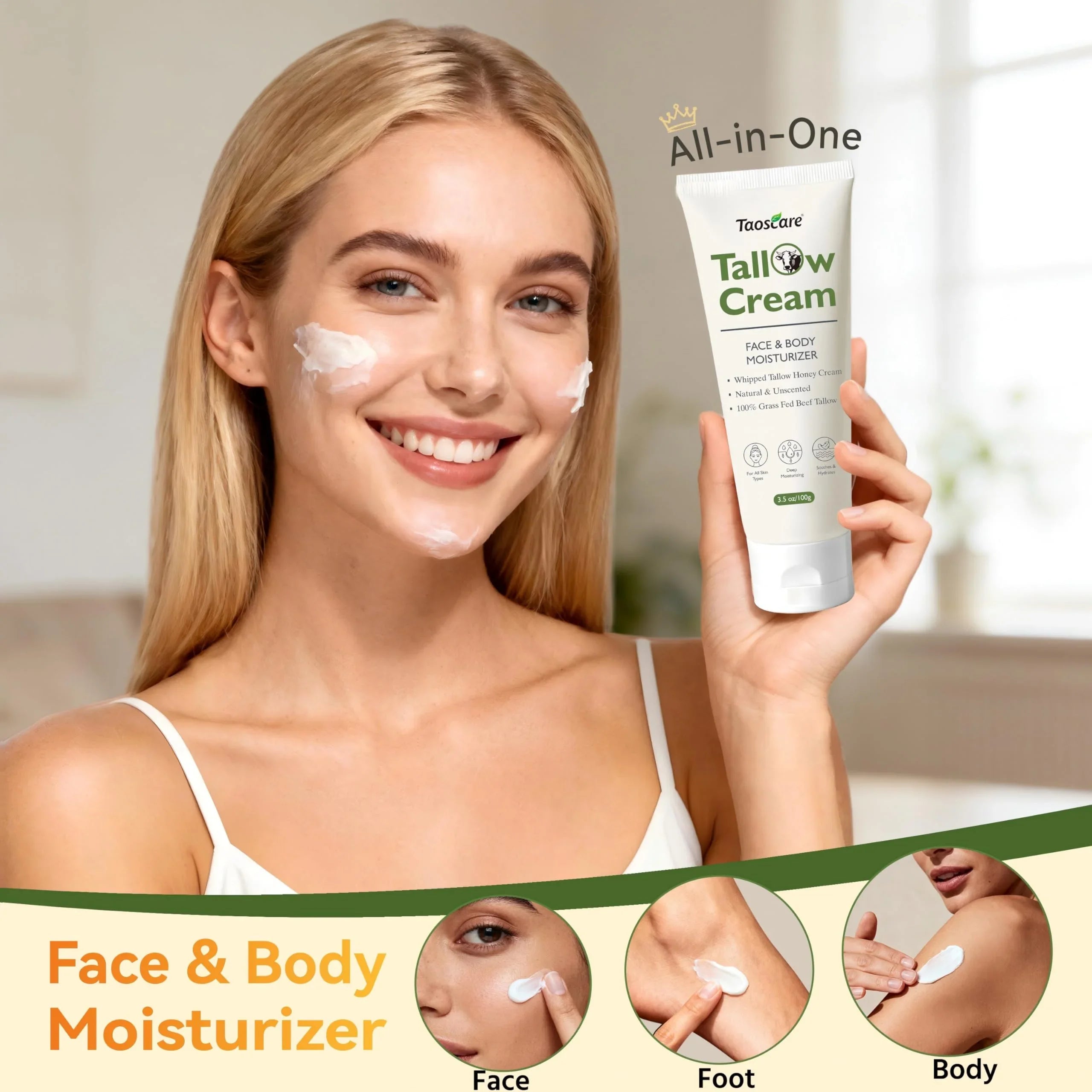 Taoscare 100% Grass-Fed Whipped Tallow Balm