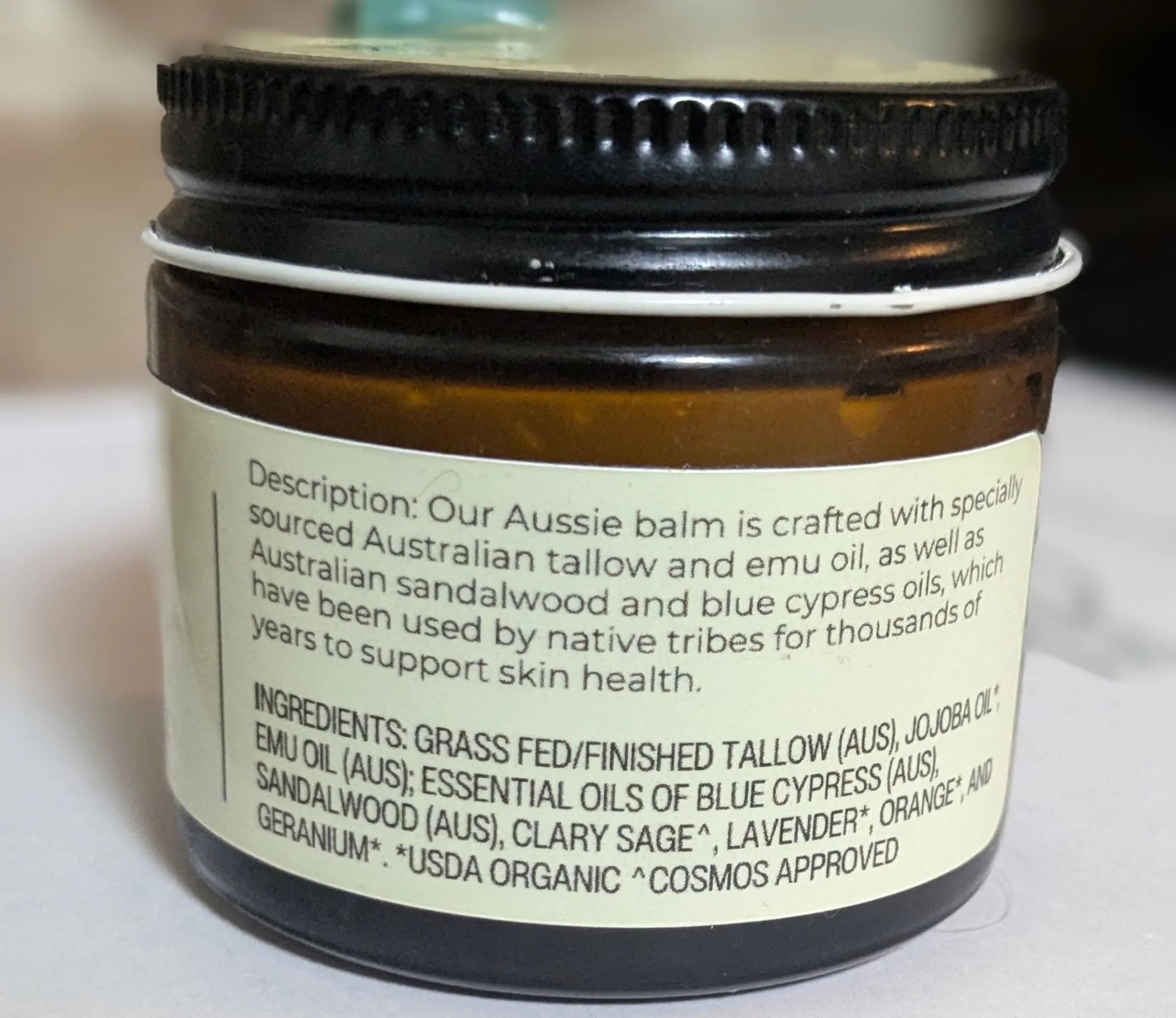 Hearth and Homestead: Handmade Blue Outback Australian Whipped Tallow Balm with Emu, Jojoba, Sandalwood, and Blue Cypress