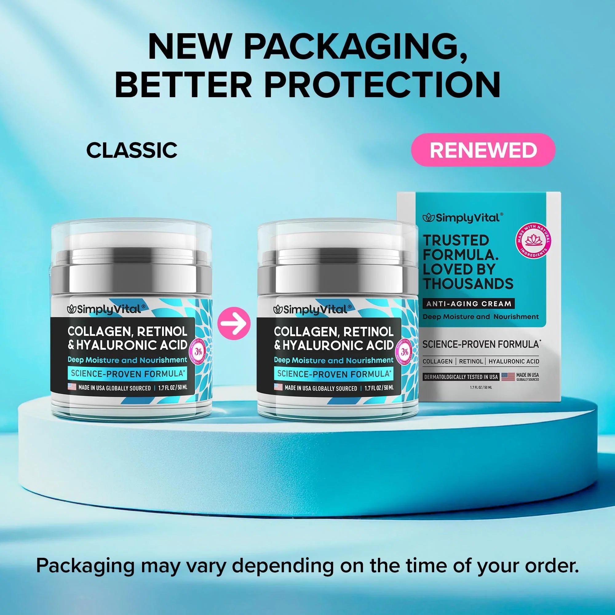 SimplyVital Collagen, Retinol & Hyaluronic Acid Cream
