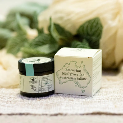 Hearth and Homestead: Handmade Blue Outback Australian Whipped Tallow Balm with Emu, Jojoba, Sandalwood, and Blue Cypress - Image 3