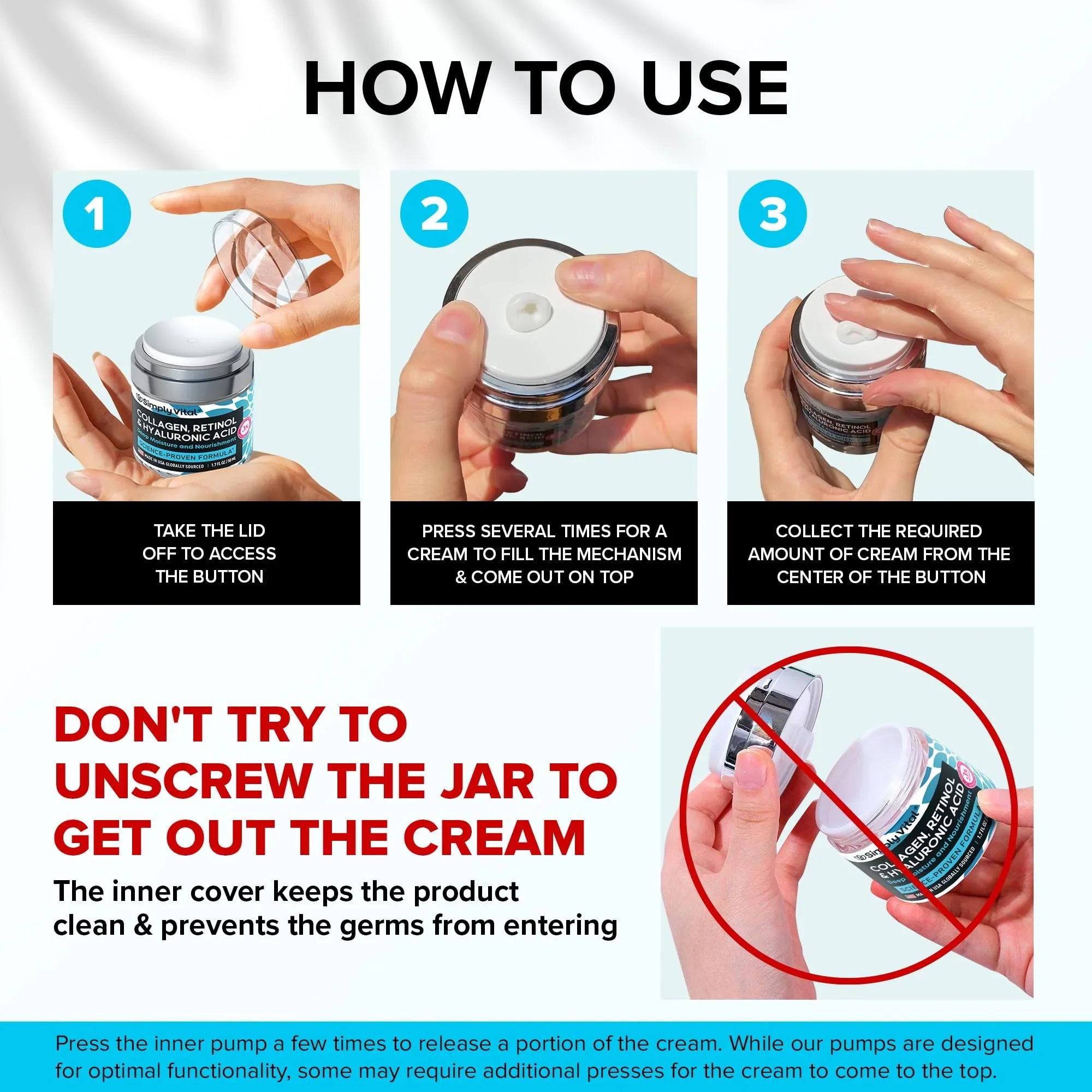 SimplyVital Collagen, Retinol & Hyaluronic Acid Cream