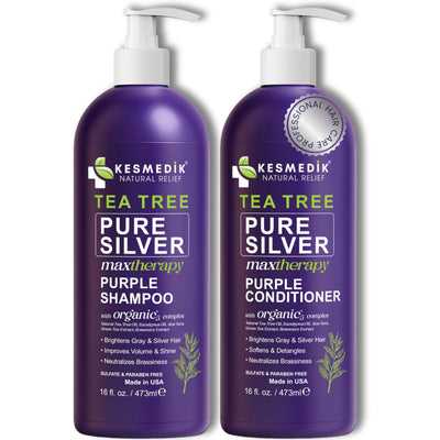 KESMEDIK Tea Tree Purple Shampoo & Conditioner - Image 1