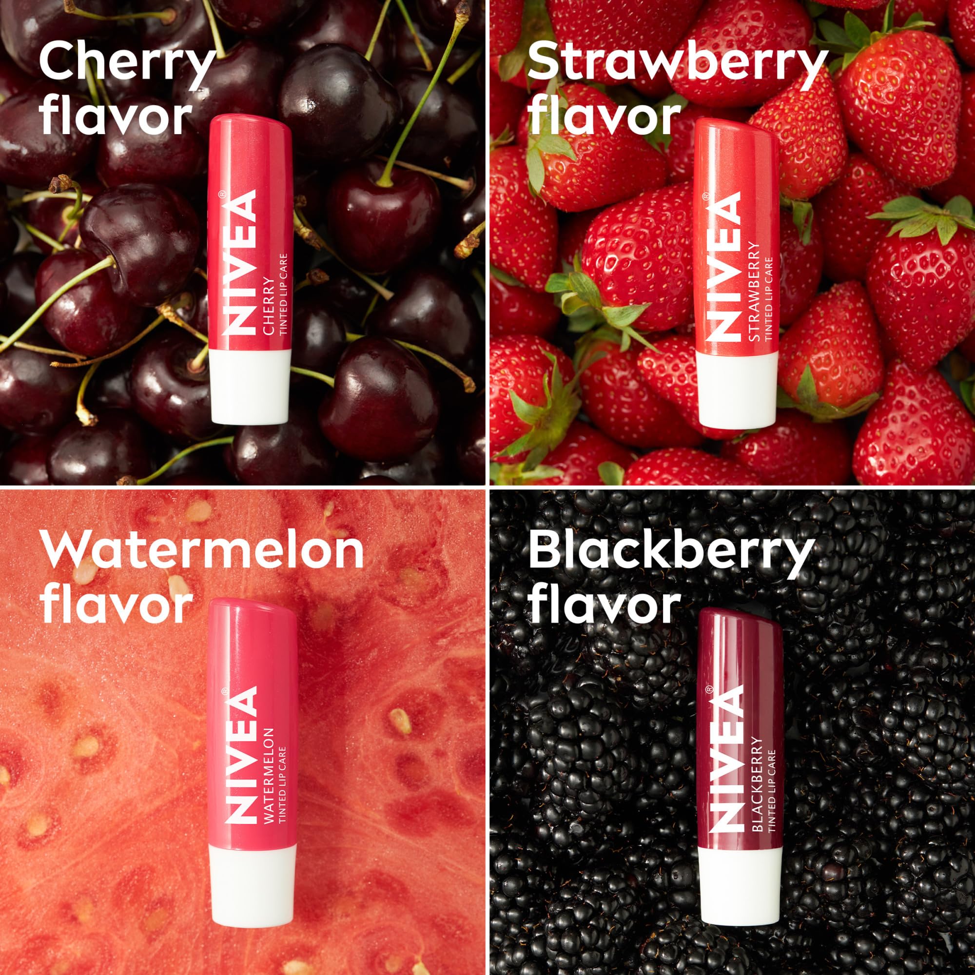 NIVEA Fruity Tinted Lip Balm Variety Pack