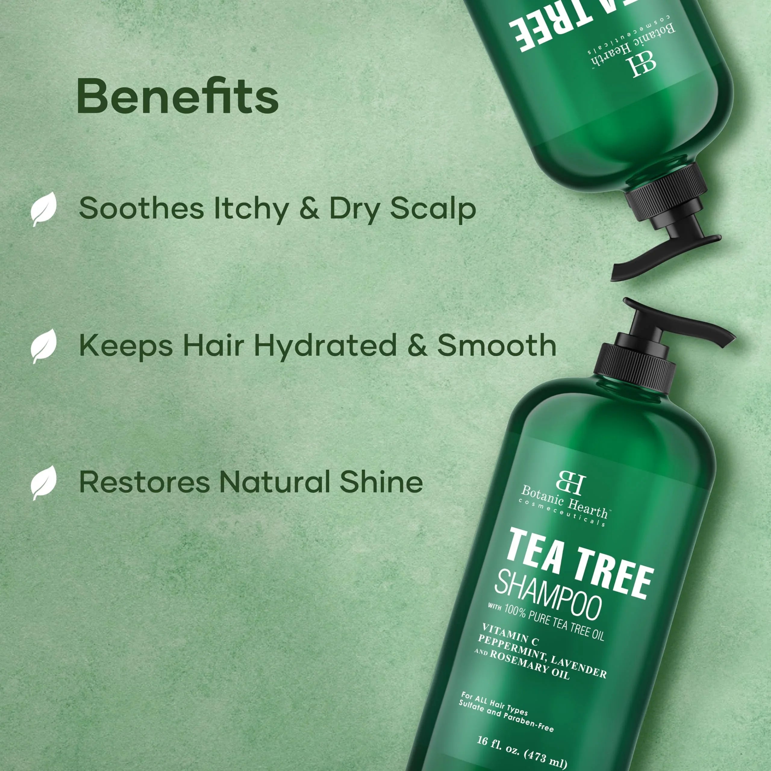 Botanic Hearth Tea Tree Shampoo, Vitamin C, Peppermint, Lavender And Rosemary Oil