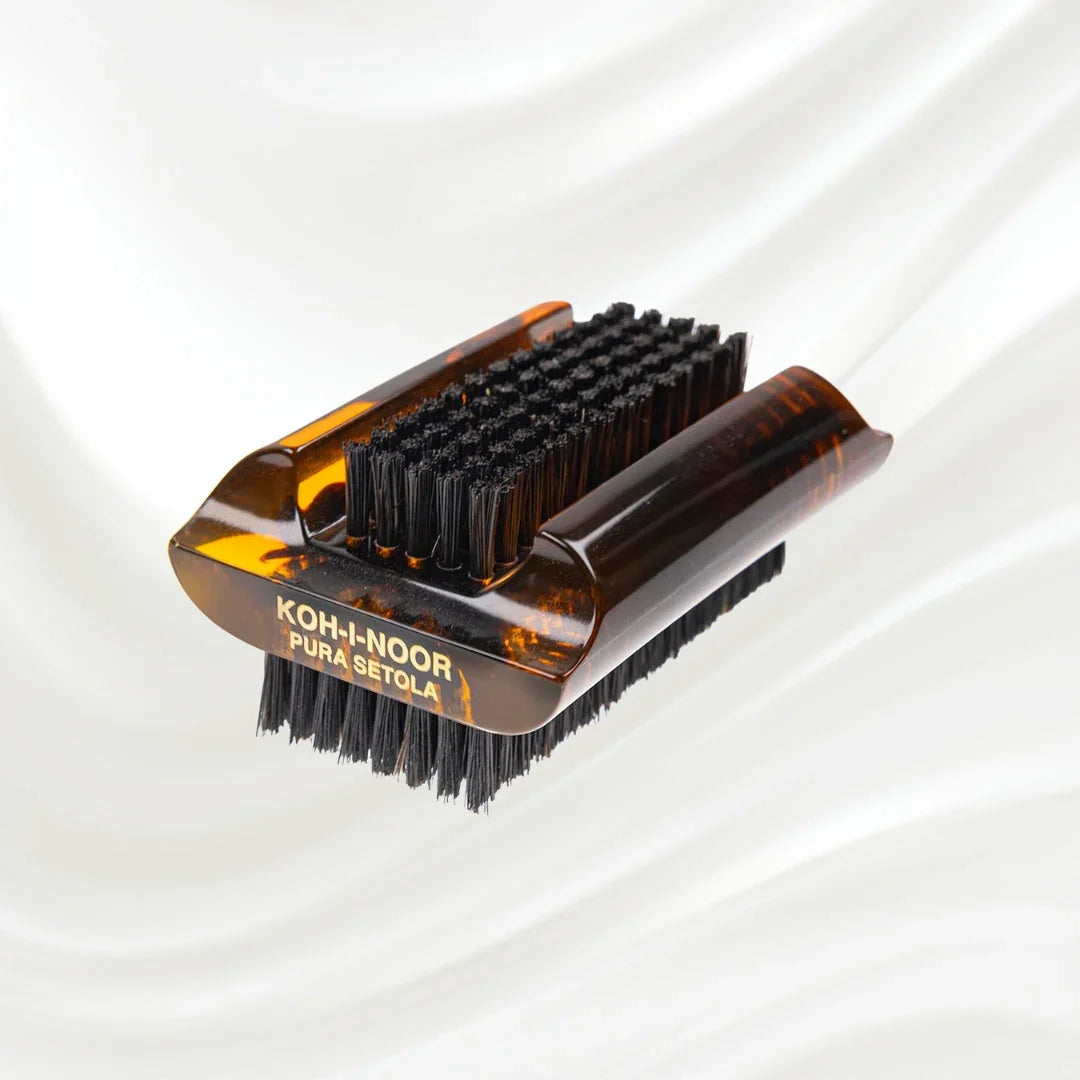 KOH-I-NOOR Jaspè Double Sided Nail Brush with Boar Bristles