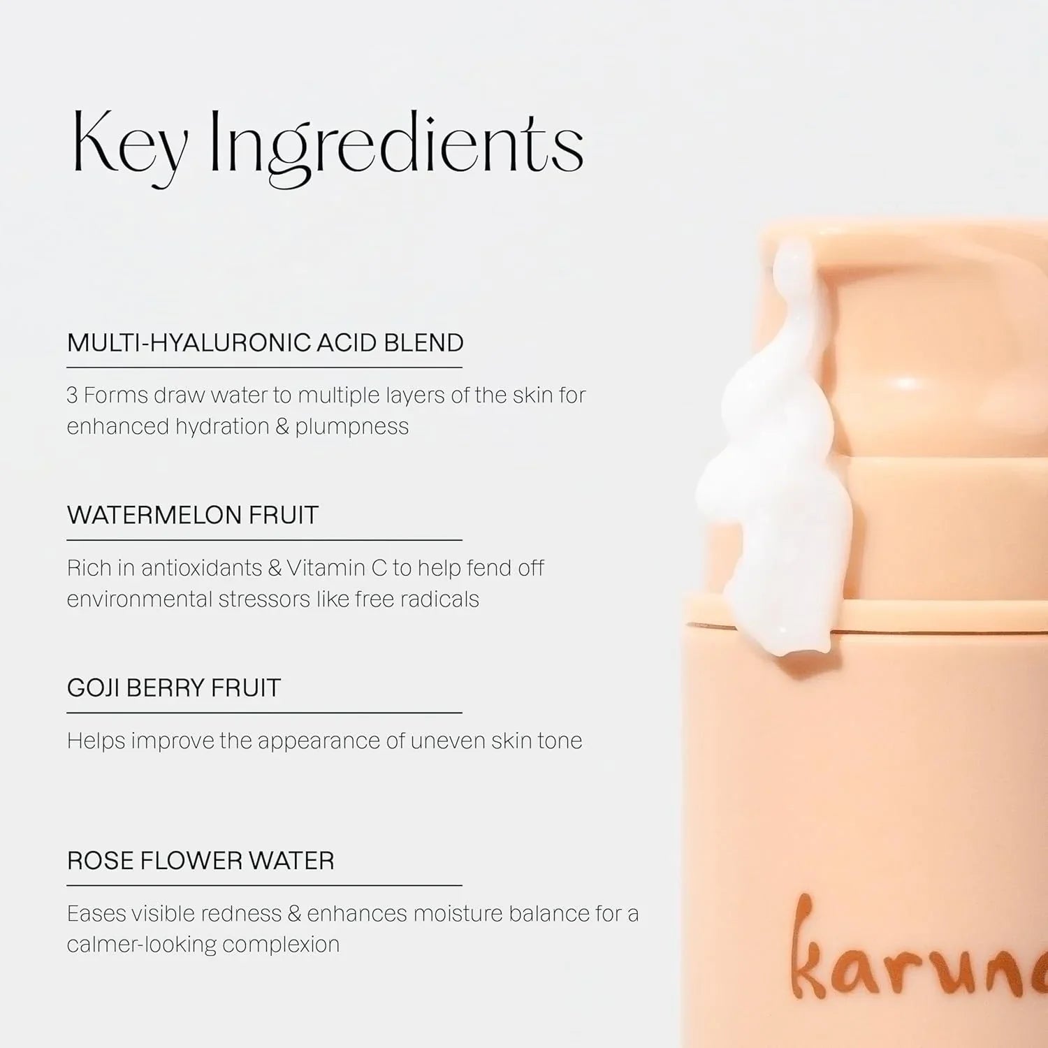 Karuna All Day Moisturizing Gel Cream | Lightweight, Fast-Absorbing Moisturizer for All Skin Types | with Multi Hyaluronic Acid, Antioxidants & Rose Water for Soothing Hydration | 50 Ml