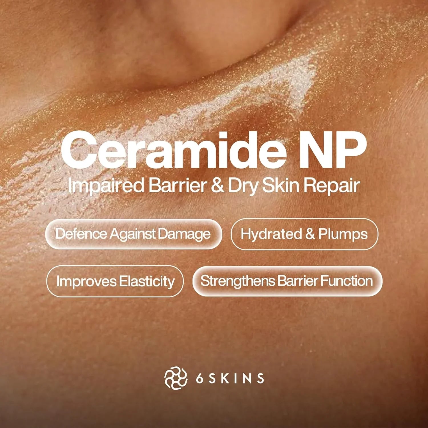 6SKINS® Face Moisturizer with Niacinamide & Ceramides - Korean Skin Care Facial Moisturizer for Skin Barrier Support & Pore Minimizer - Oil-Free Hydrating Face Gel for All Skin Types - 1.7Oz