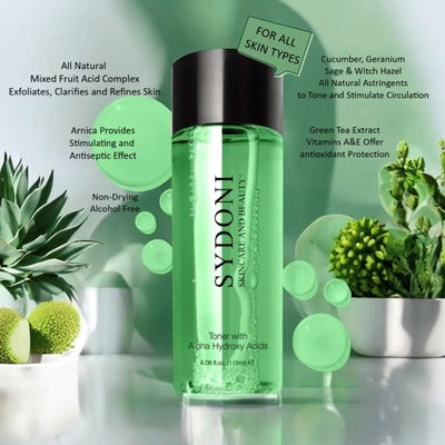 Sydoni AHA EXFOLIATING TONER | Brighten, Smooth & Refine Skin 4 FL. OZ - Image 1