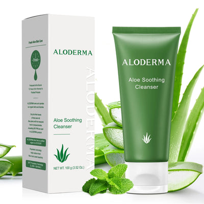 Aloderma Facial Cleanser with 76% Organic Aloe Vera - Image 1