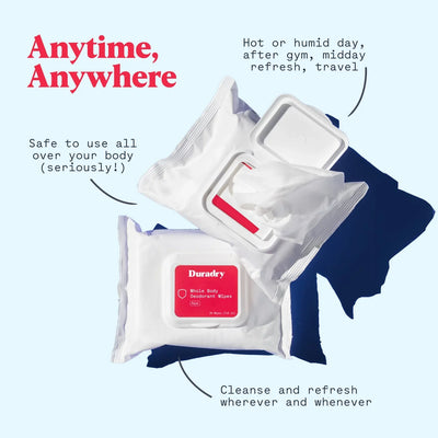 Duradry Whole Body Deodorant Wipes - Image 2