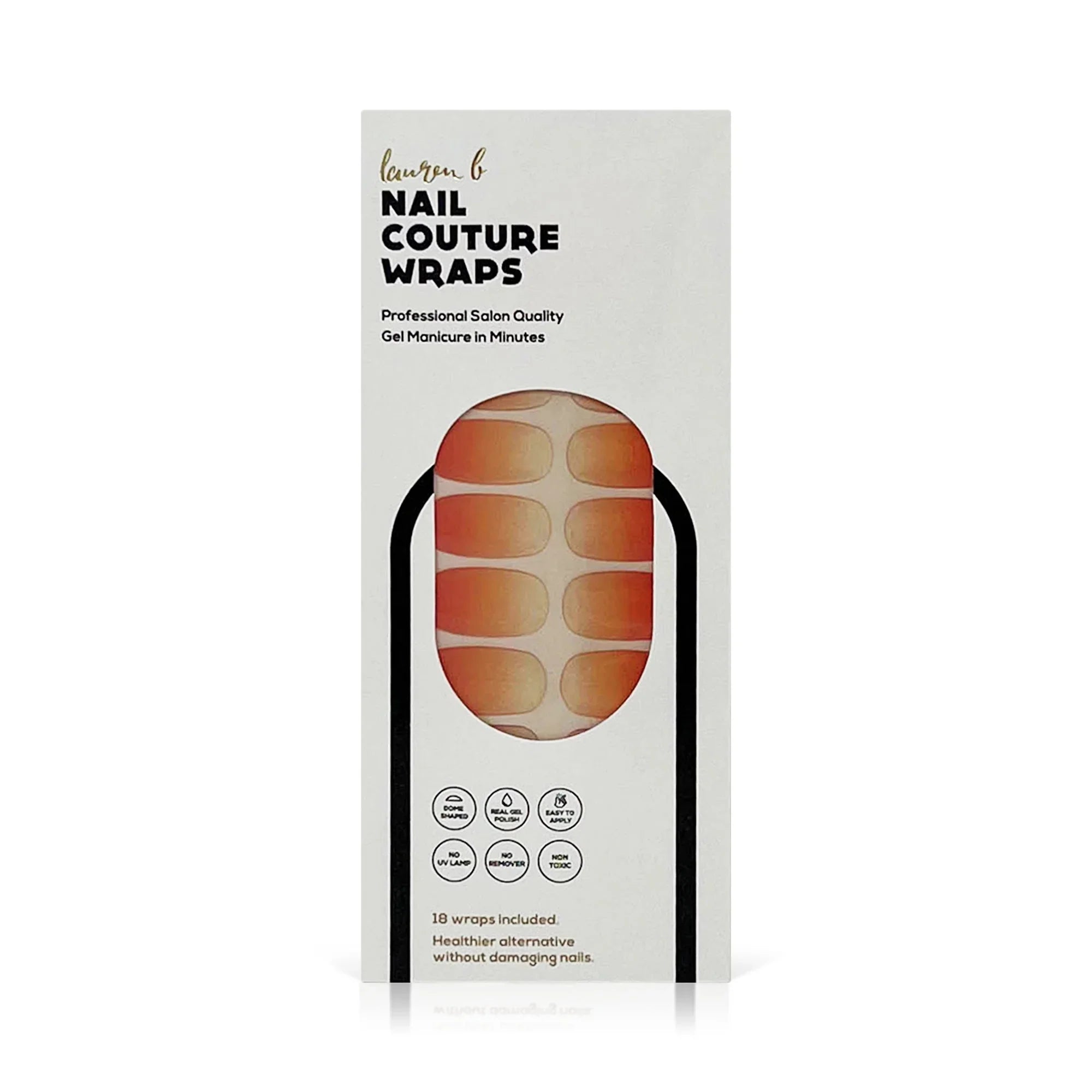 laurenbbeauty Apricot Gradient Gel Nail Wrap