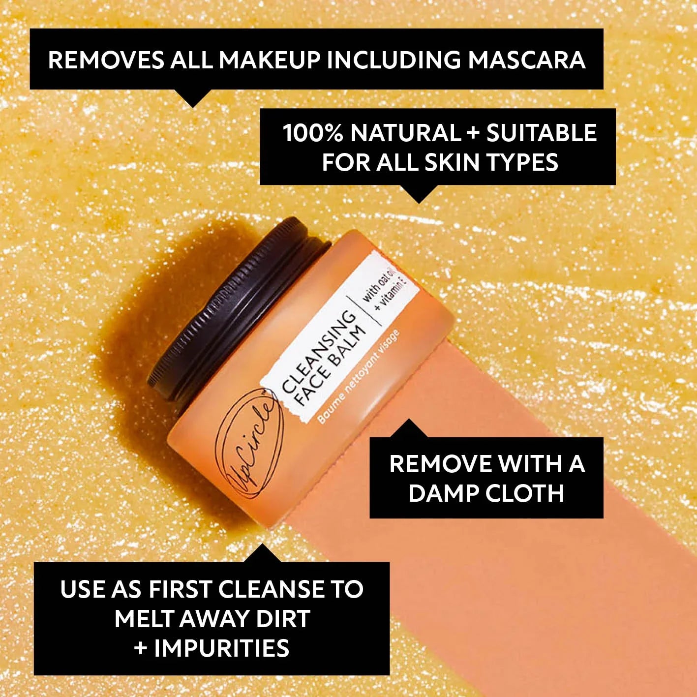 UpCircle Cleansing Face Balm with Oat Oil + Vitamin E - Travel Size