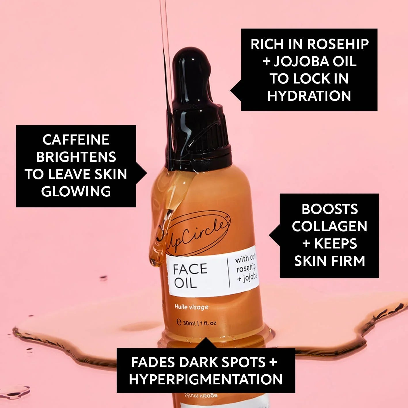 UpCircle Organic Face Oil with Coffee Extact - Travel Size