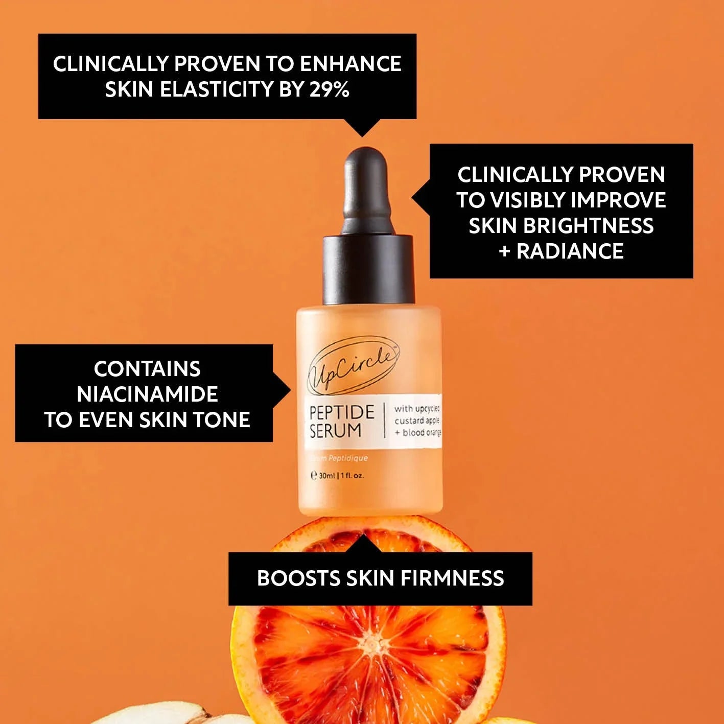 UpCircle Peptide Serum with Custard Apple + Blood Orange - Travel Size