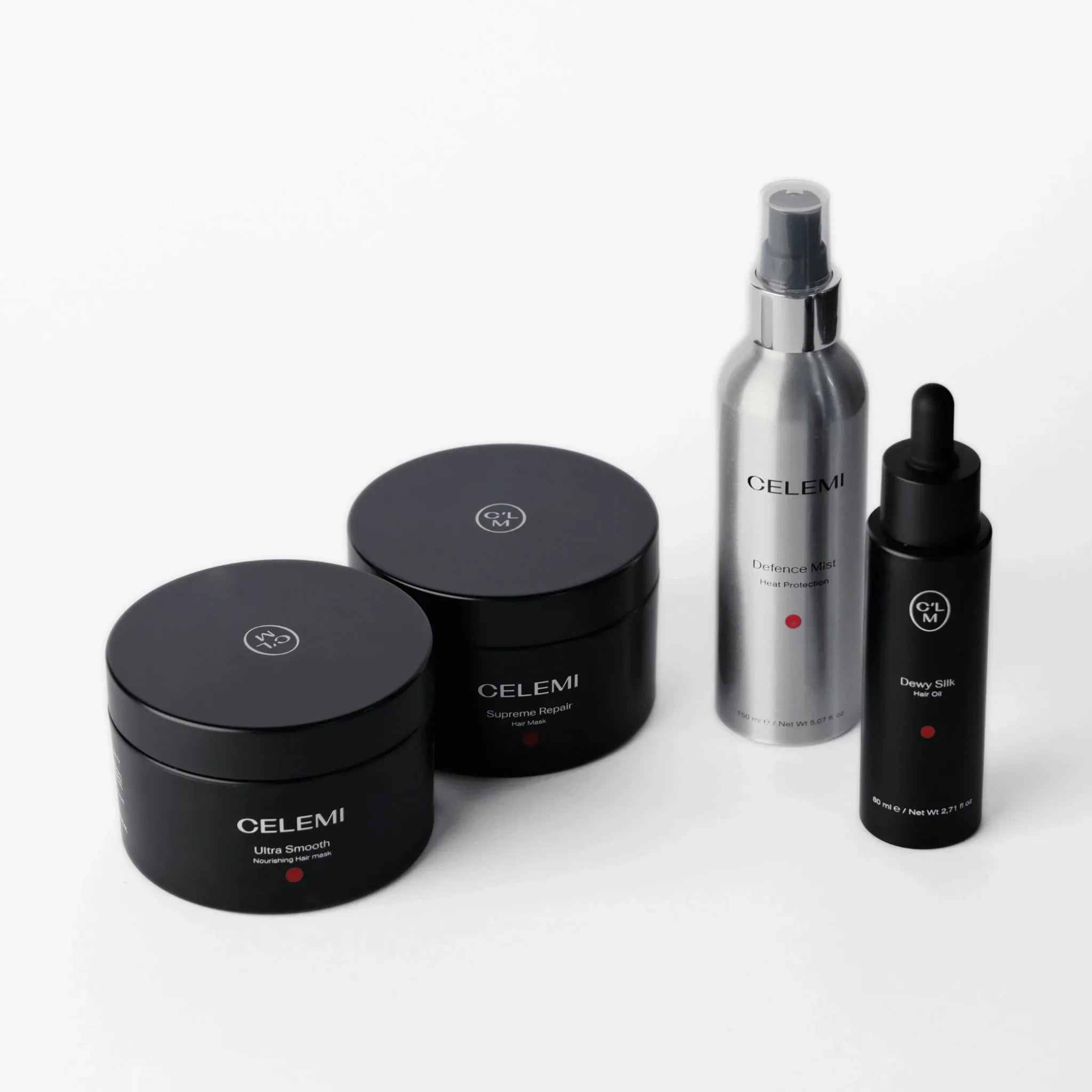 Celemi Cosmetics LLC CLM Total Hair Care Bundle: Restore, Shine, Protect