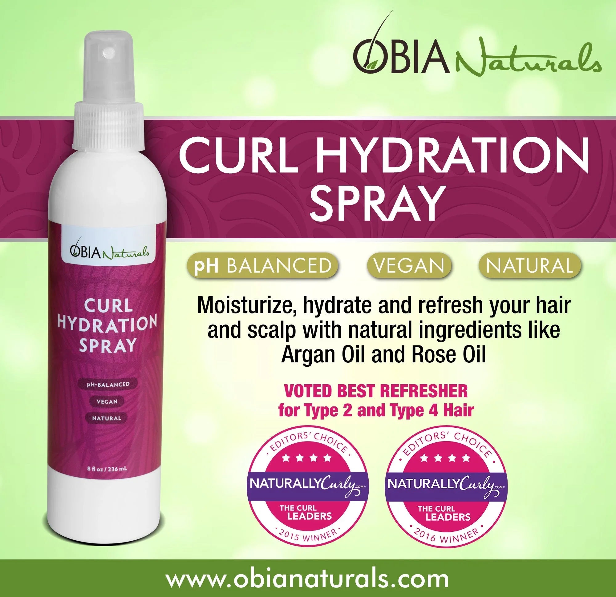 OBIA Naturals Curl Hydration Spray