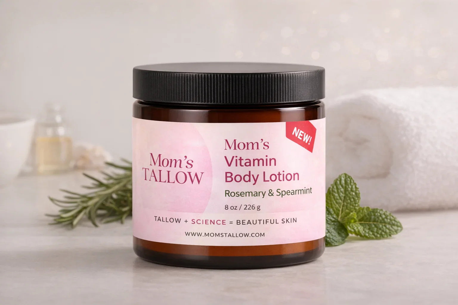 Mom’s Tallow Vitamin-Infused Tallow Body Lotion