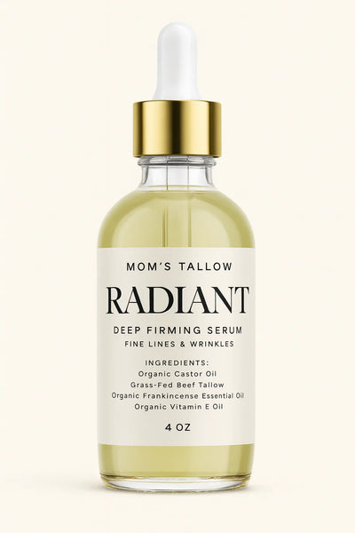 Mom’s Tallow Radiant Deep Firming Serum: Targeting fine line & wrinkles (LARGE 4oz NEW) - Image 1