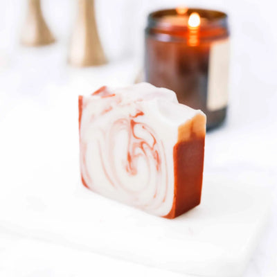 Pretty farm girl Citrus Cedarwood Handmade Tallow and Goat Milk Soap Bar - Image 1