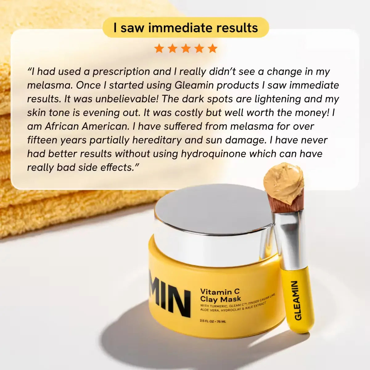 Gleamin Jumbo Vitamin C Clay Mask