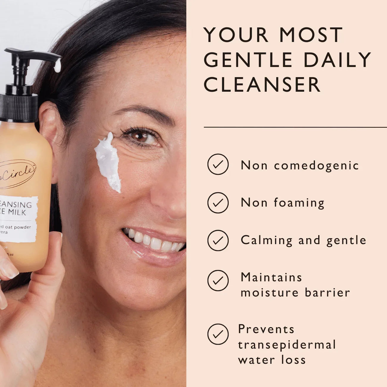 UpCircle Cleansing Face Milk with Oat Powder + Aloe Vera