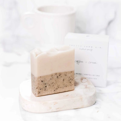 Pretty farm girl Coffee + Cream Handmade Tallow and Goat Milk Soap Bar - Image 1