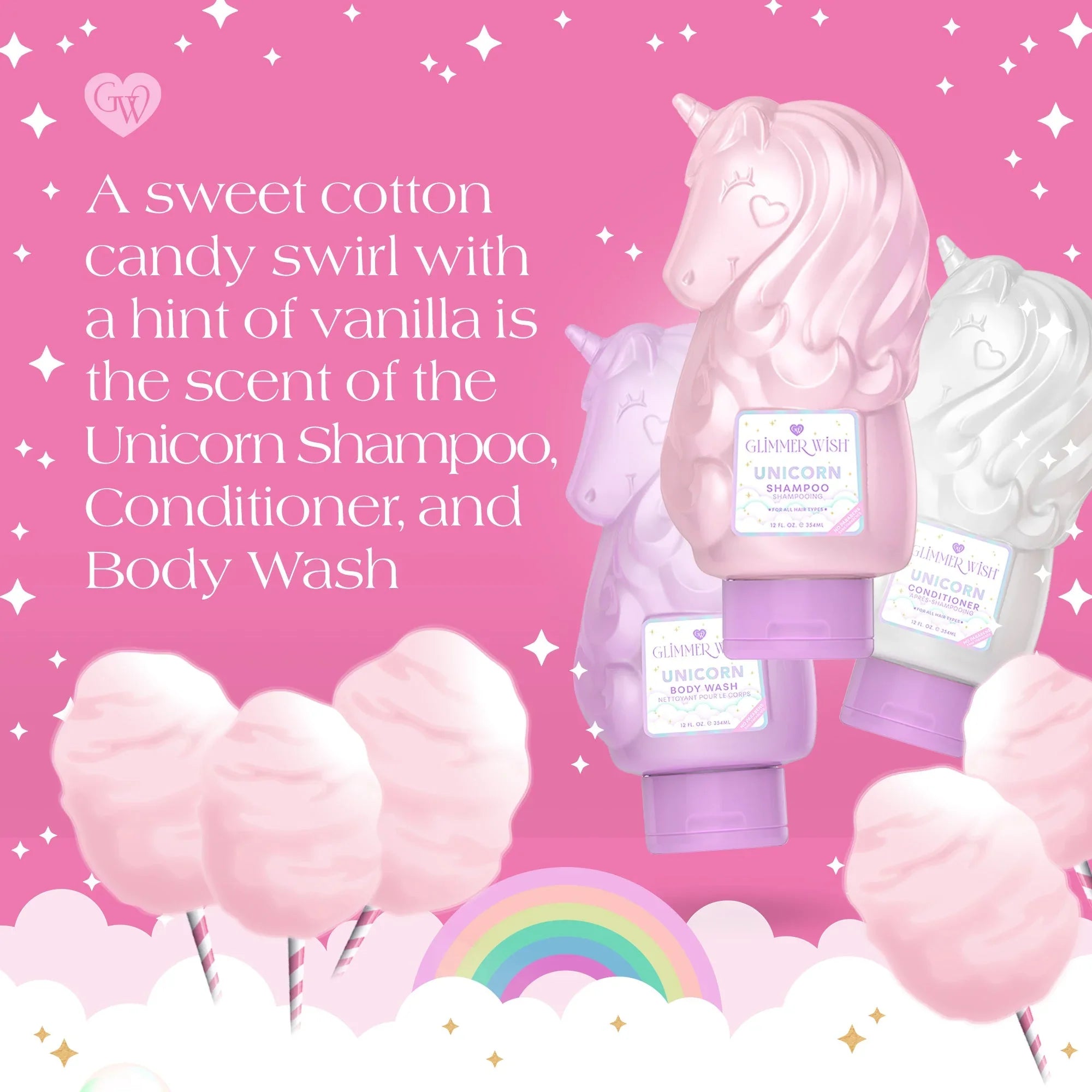 Glimmer Wish Unicorn Hair and Body Essentials