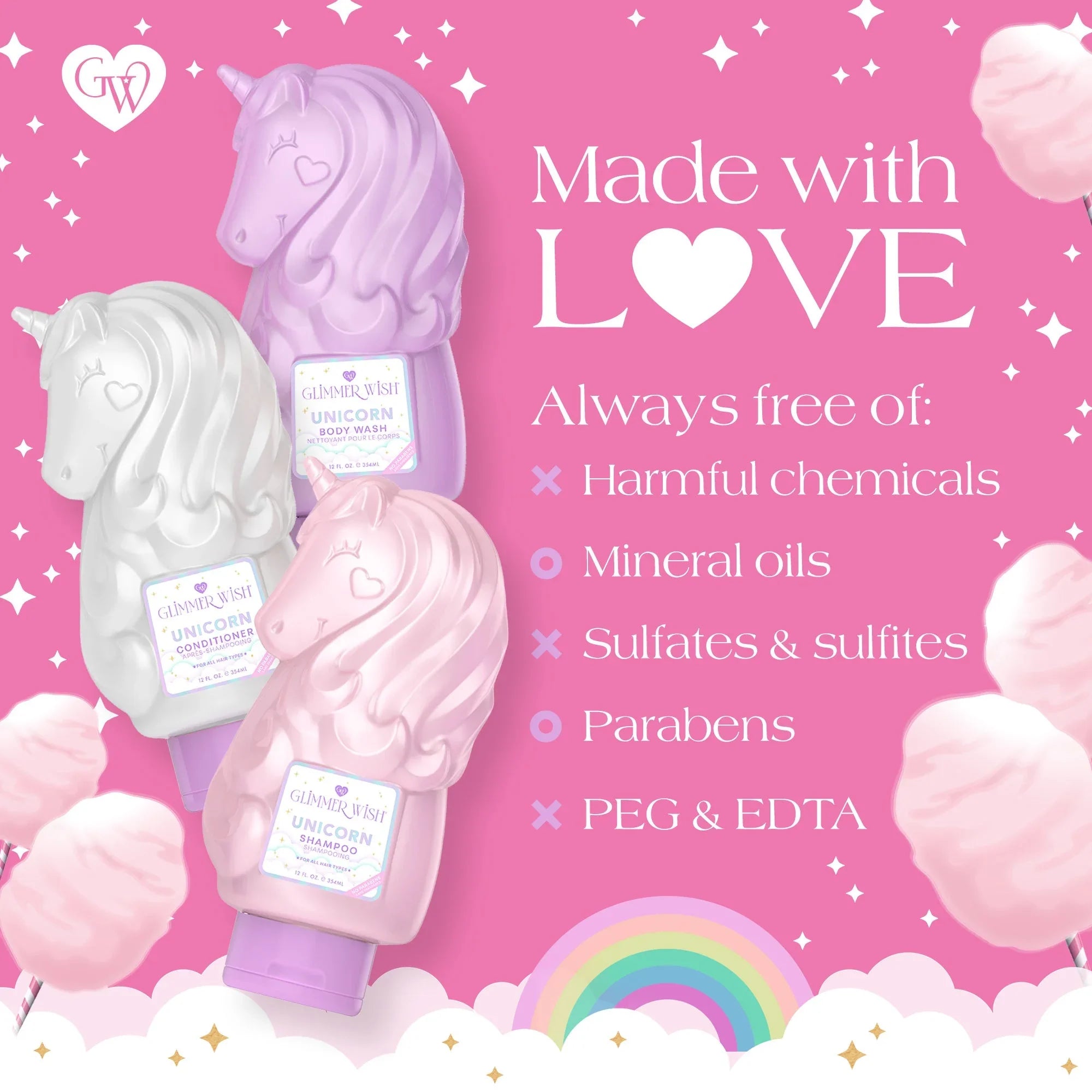 Glimmer Wish Unicorn Hair and Body Essentials