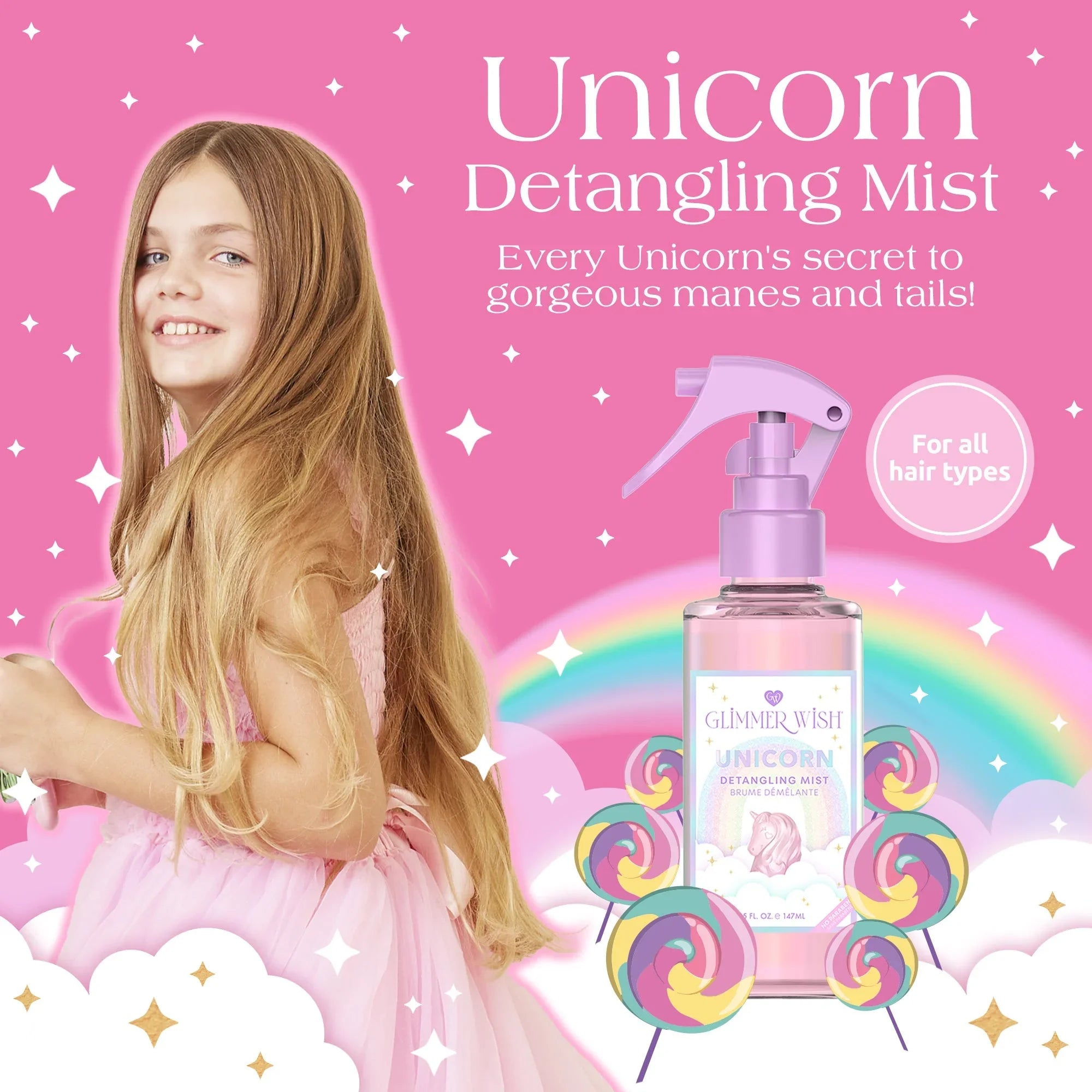 Glimmer Wish Unicorn Hair Detangling Mist