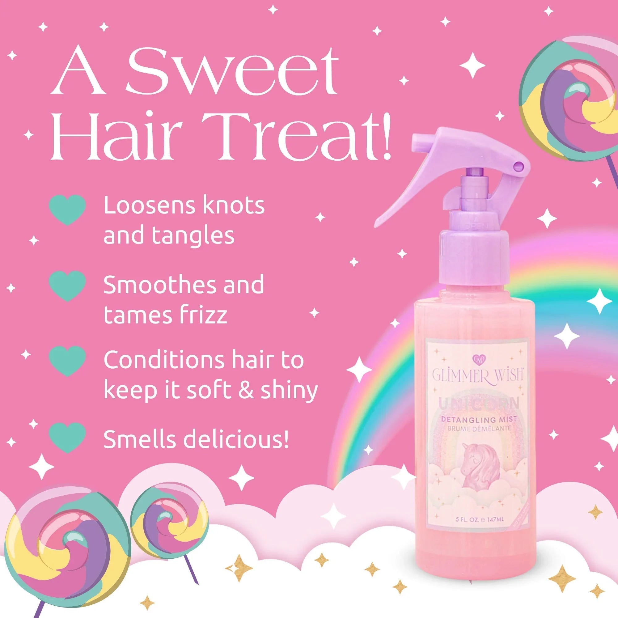 Glimmer Wish Unicorn Hair Detangling Mist