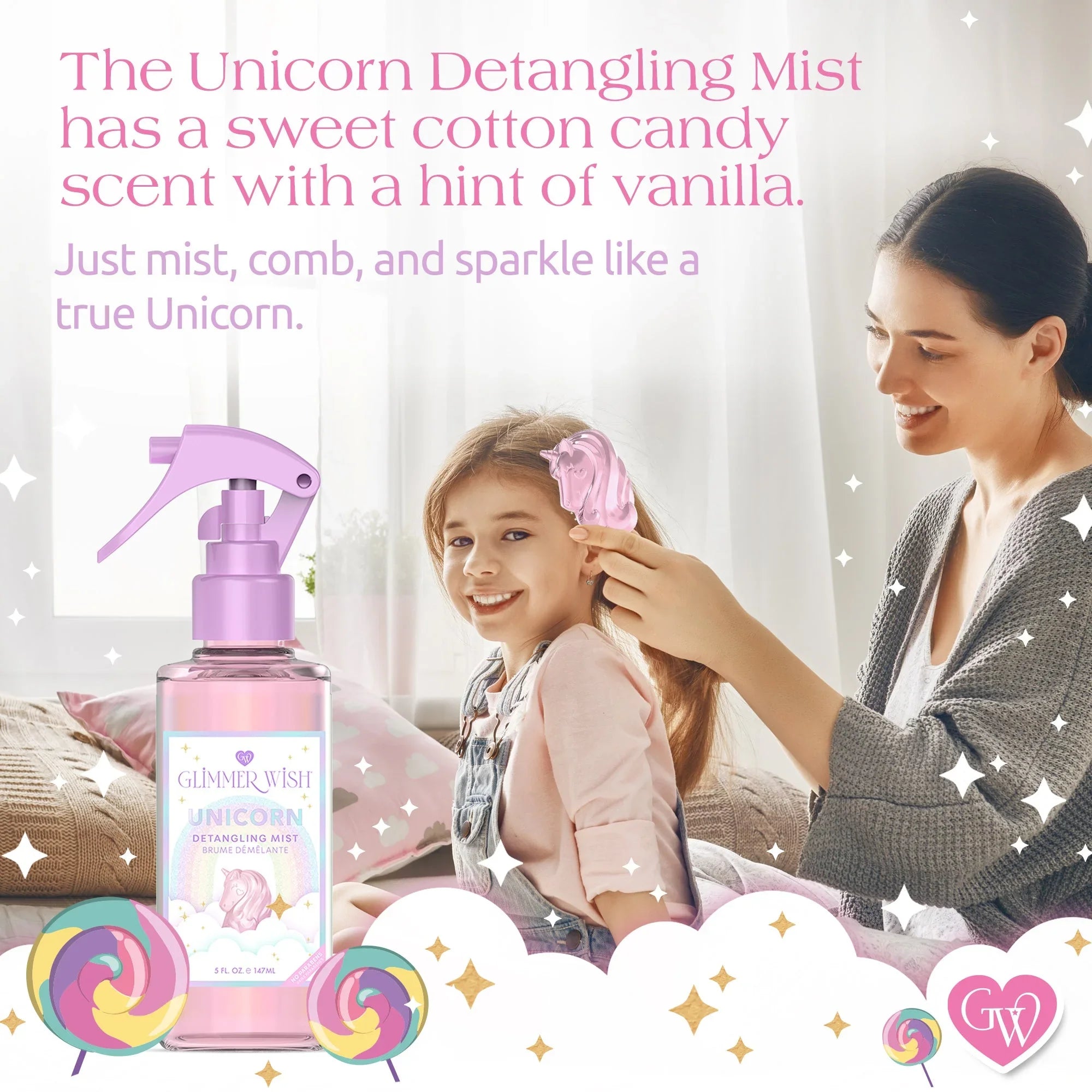 Glimmer Wish Unicorn Hair Detangling Mist