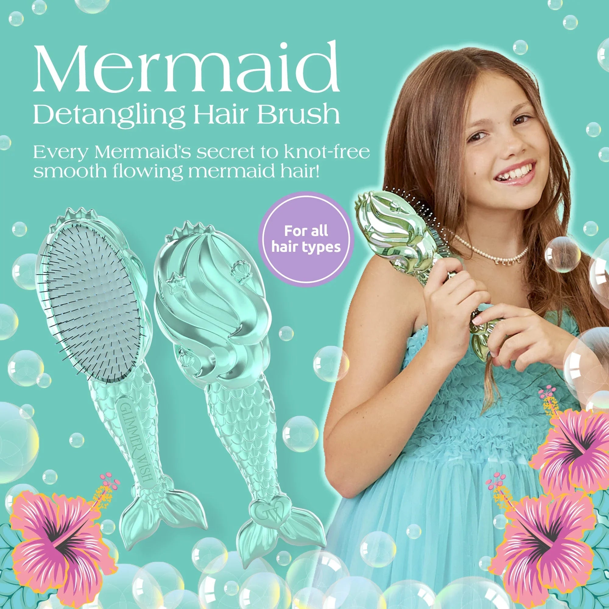 Glimmer Wish Mermaid Detangling Hair Brush