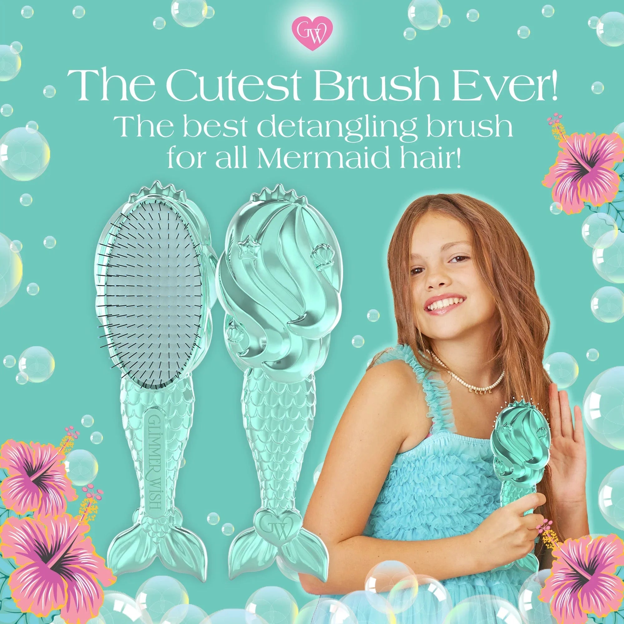 Glimmer Wish Mermaid Detangling Hair Brush