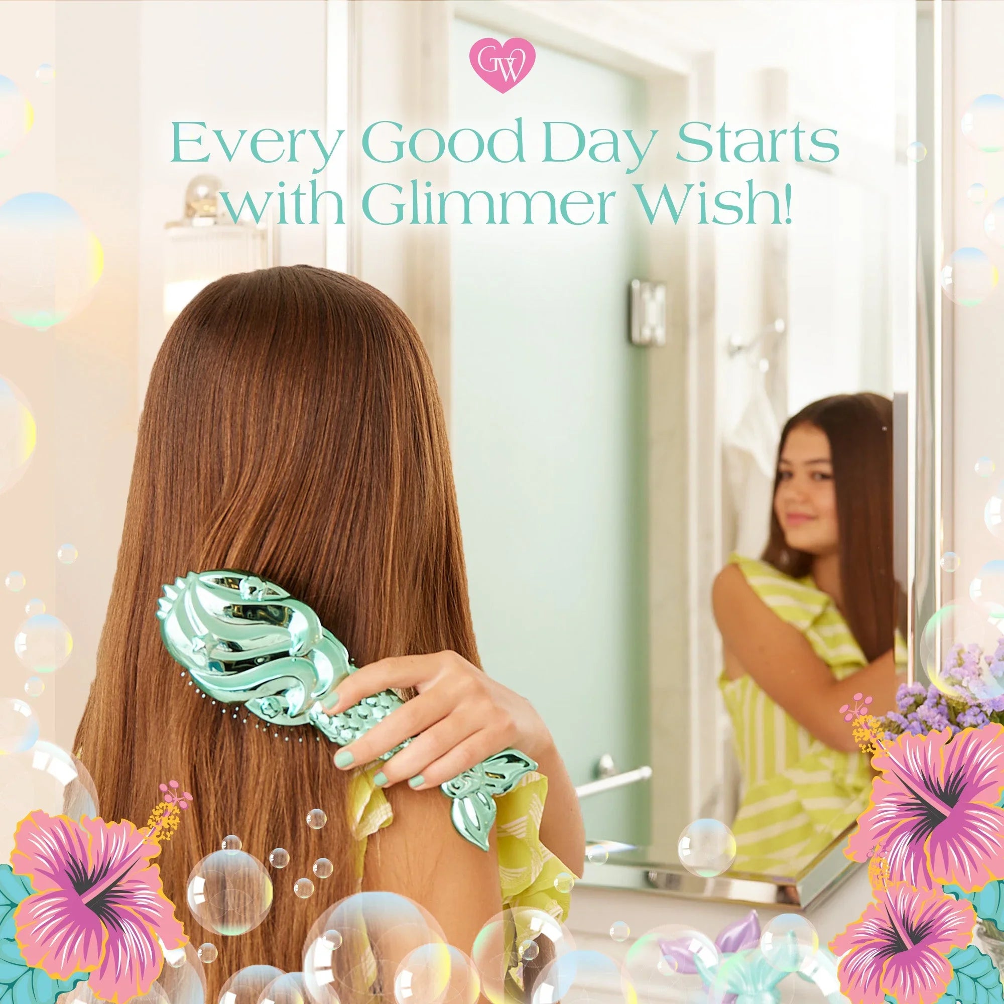 Glimmer Wish Mermaid Detangling Hair Brush