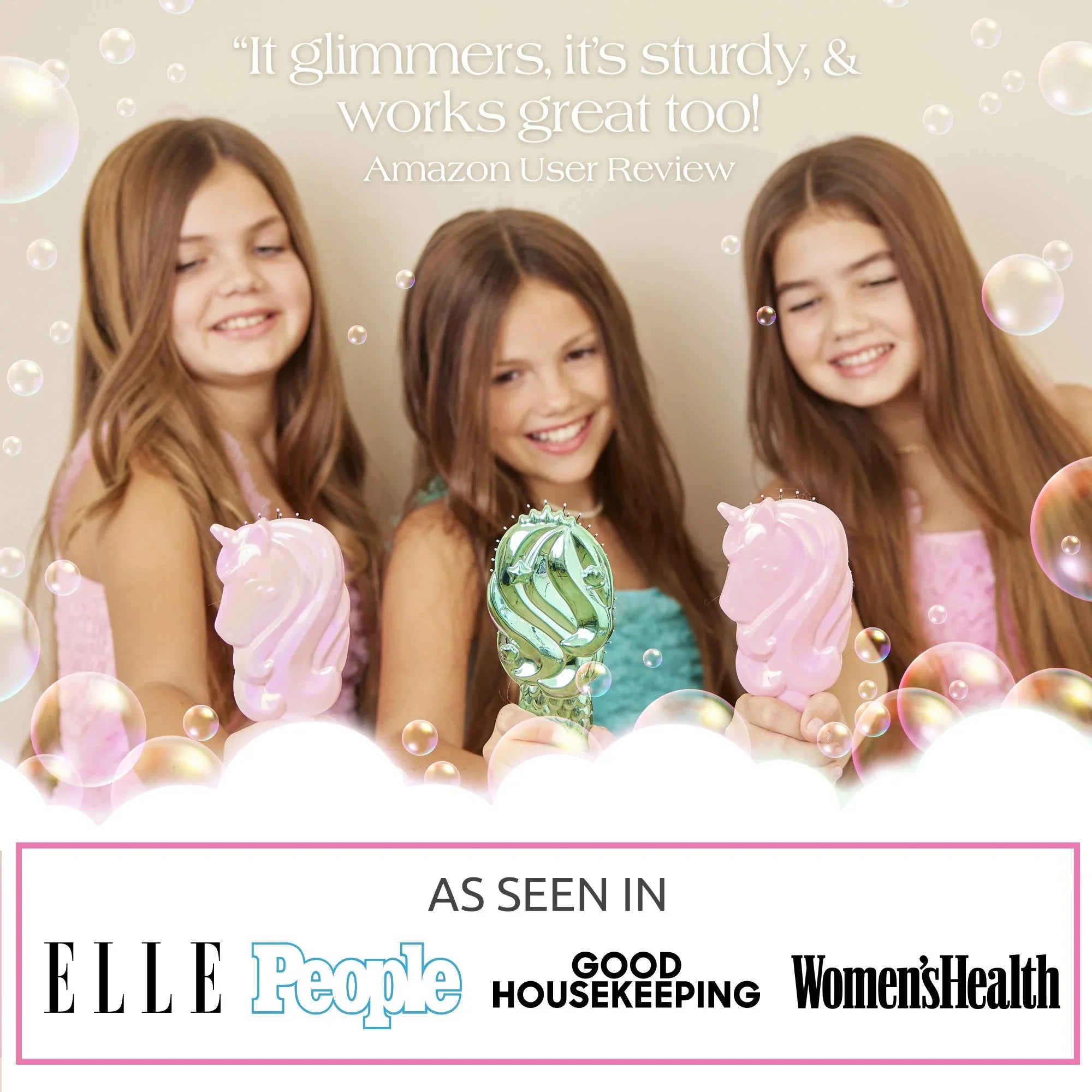Glimmer Wish Mermaid Detangling Hair Brush