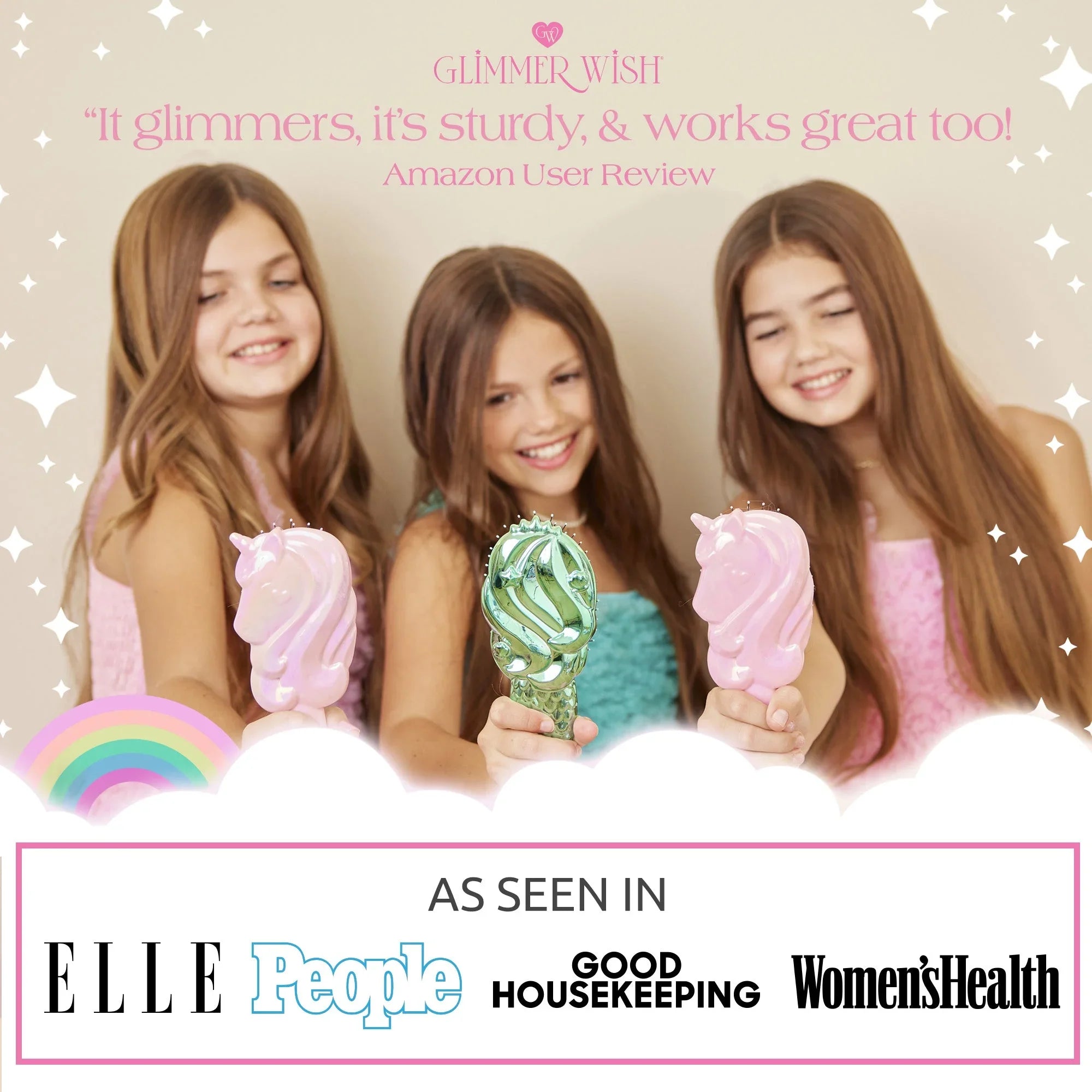 Glimmer Wish Unicorn Detangling Hair Brush