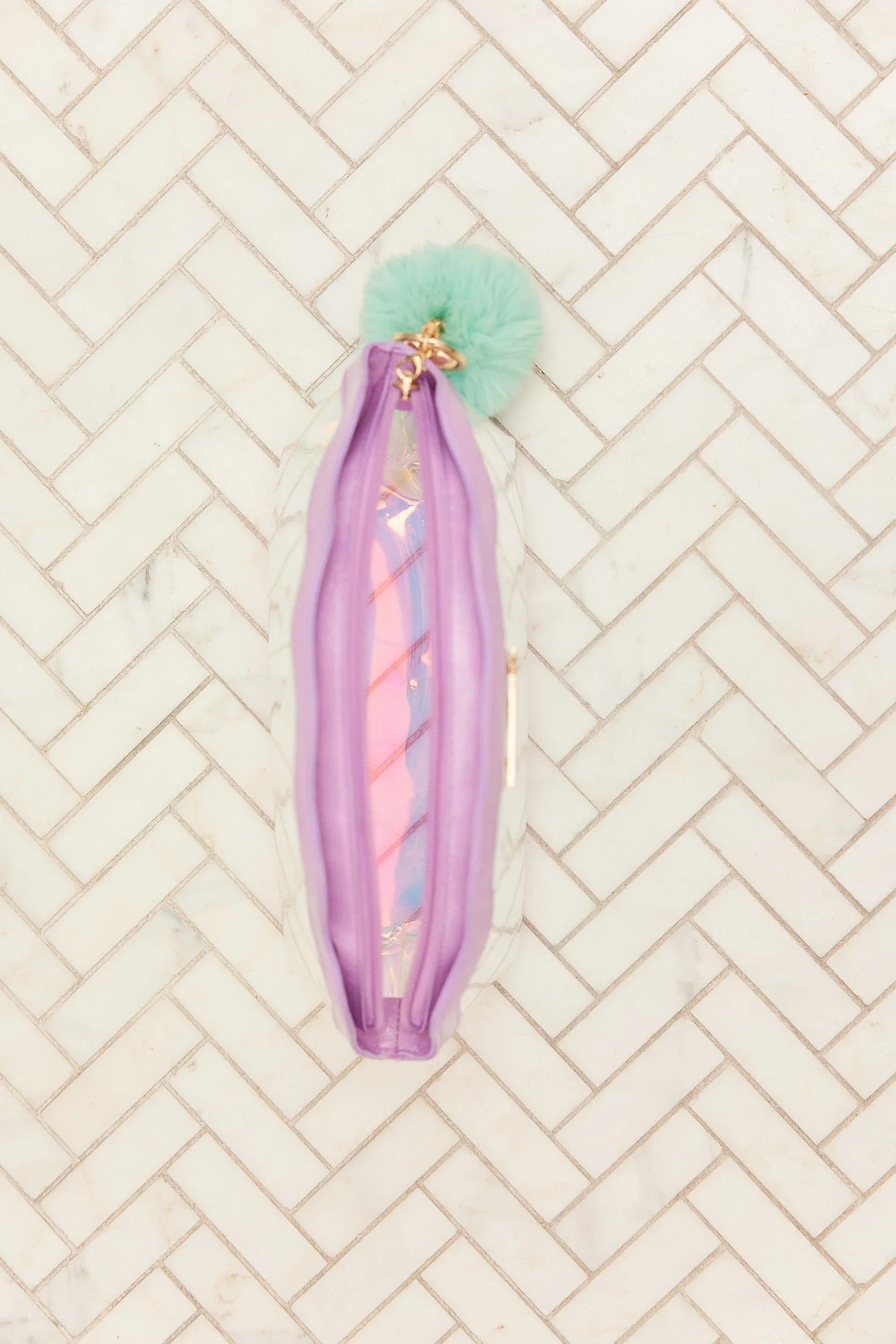 Glimmer Wish Mermaid Shell Cosmetic Bag