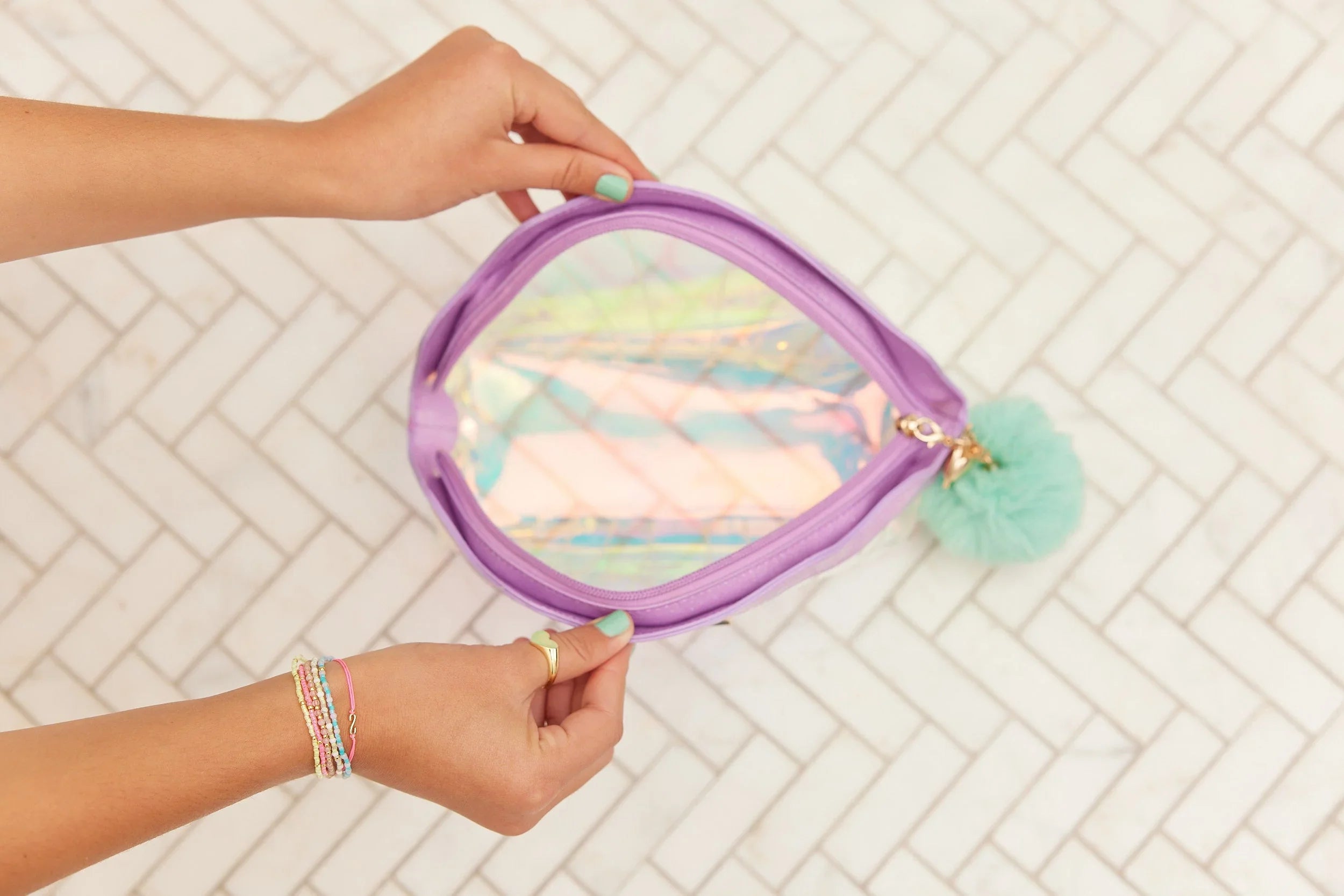 Glimmer Wish Mermaid Shell Cosmetic Bag