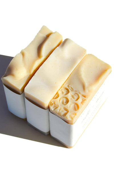 Pretty farm girl Fragrance Free Handmade Tallow + Goat Milk Soap Bar Trio - Image 1