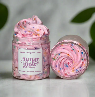Lunar Glow Skin Co. Frosted Animal Cookie Sugar Whipped Soap - Image 1
