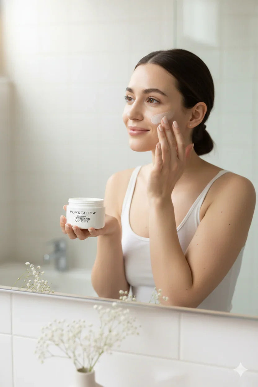 Mom’s Tallow Advanced Rejuvené Luminous Age-Defy Face/Neck Cream: Featuring Matrixyl® 3000 (+ Free 4oz Deep Firming Serum)