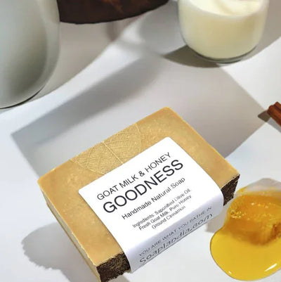 Soaplandia Goat Milk & Honey Goodness Soap, Unscented - Image 3