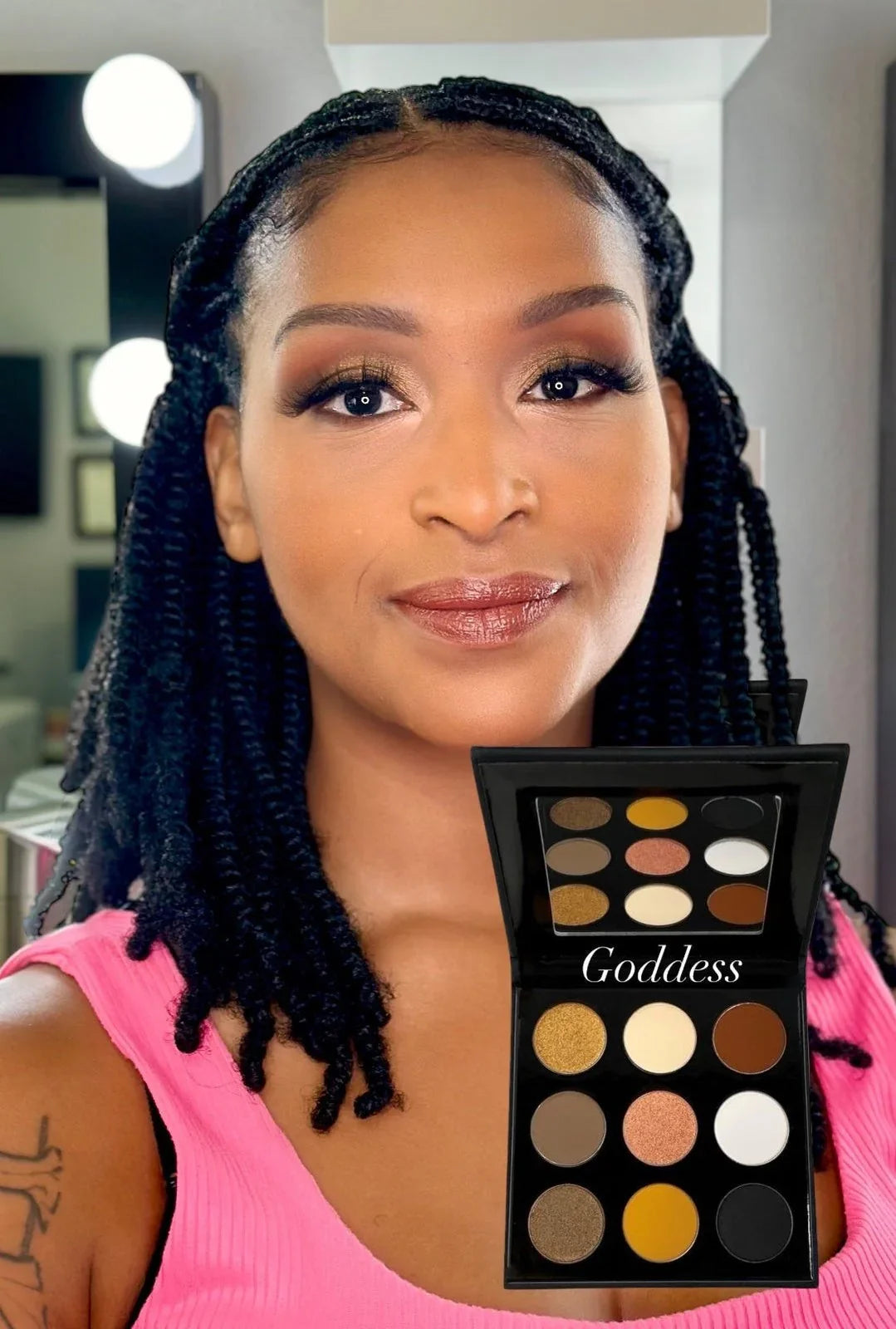 Sydoni GODDESS EYESHADOW PALETTE | Rich Golden & Deep Brown Matte & Shimmer Shades